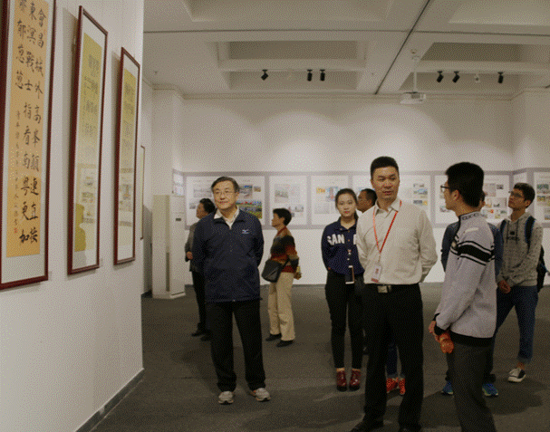 “壮丽史诗,巍峨丰碑”书画作品展在校艺术馆展出